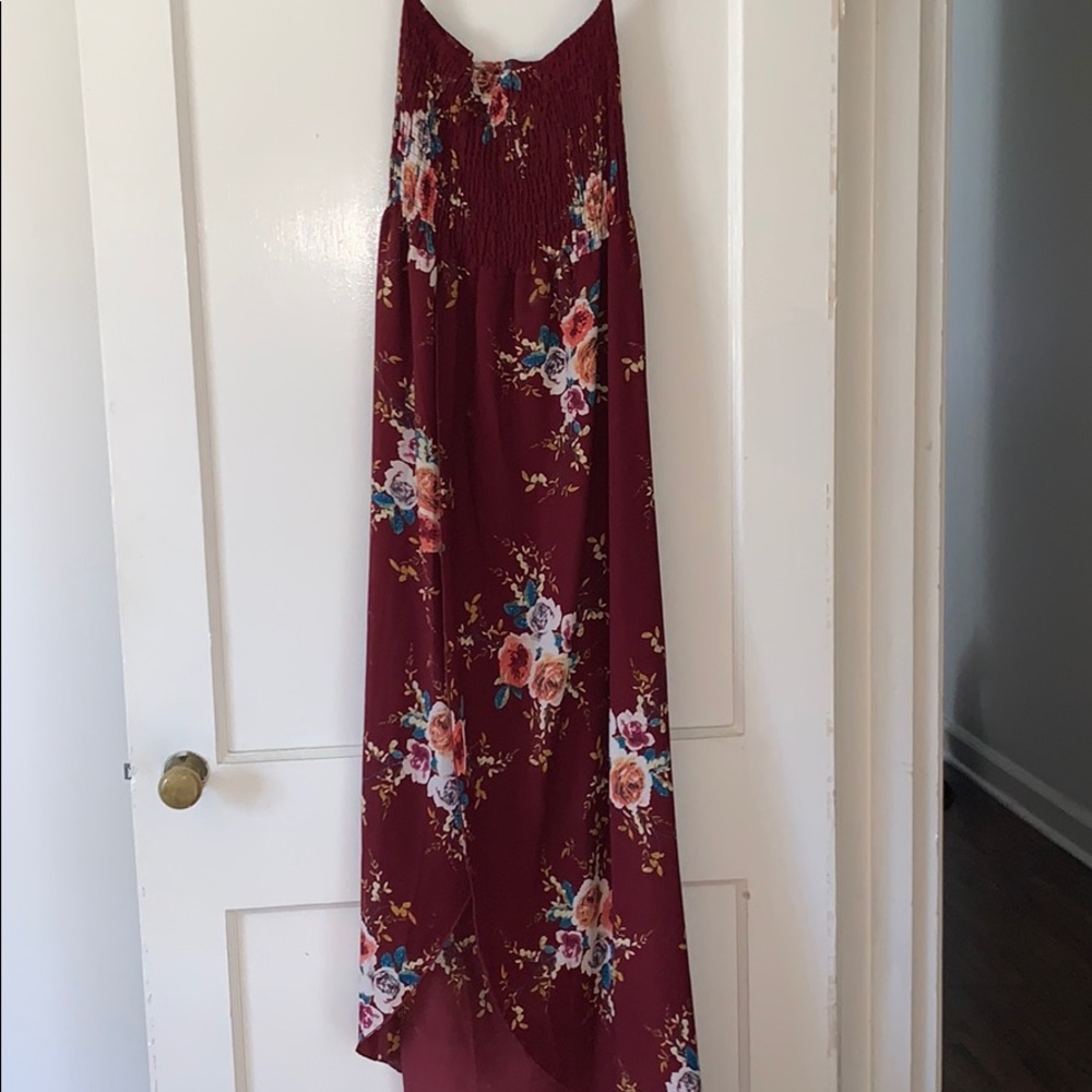 Off the shoulder maxi dress with slit